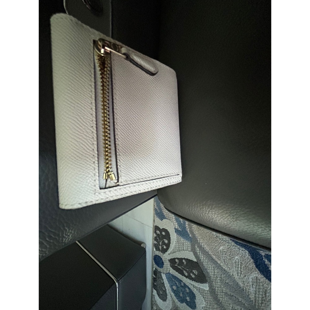 Coach Wyn Small Wallet White Crossgrain Leather Trifold Envelope C2328 - Picture 3 of 4